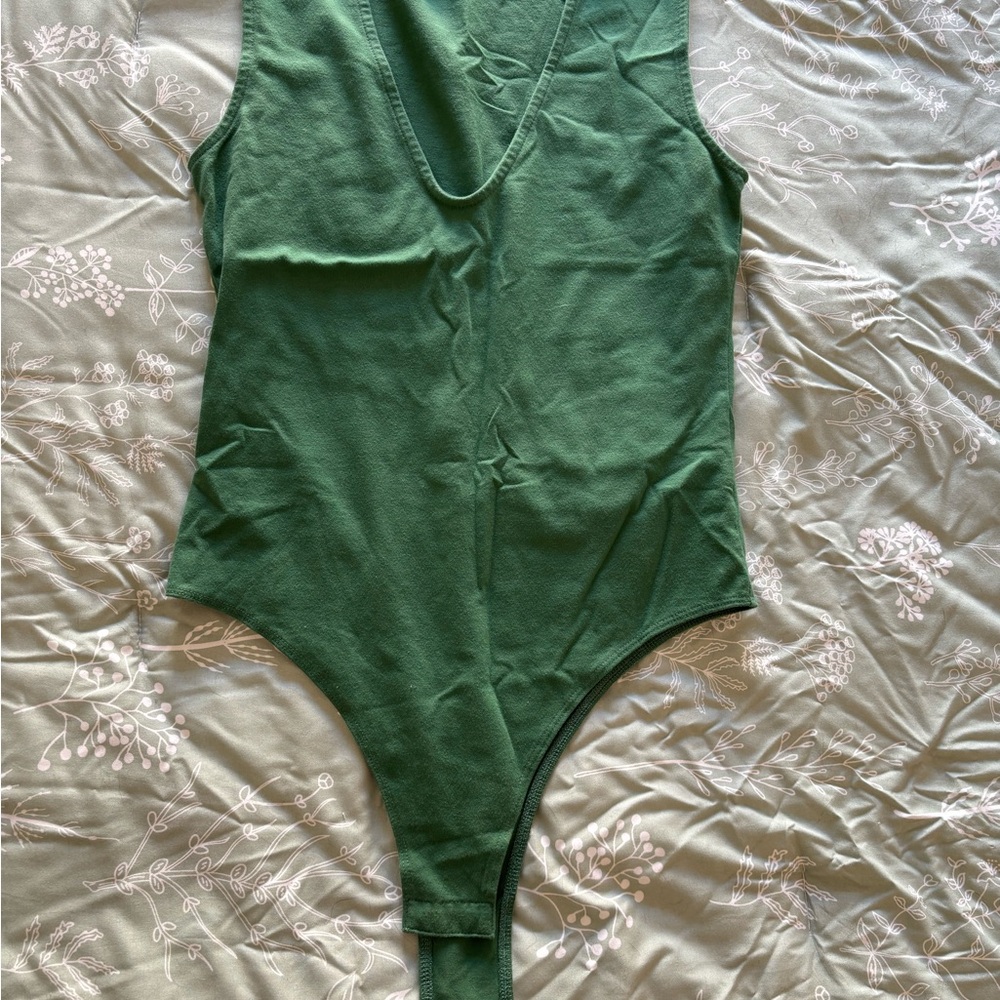 Green Sleeveless Bodysuit